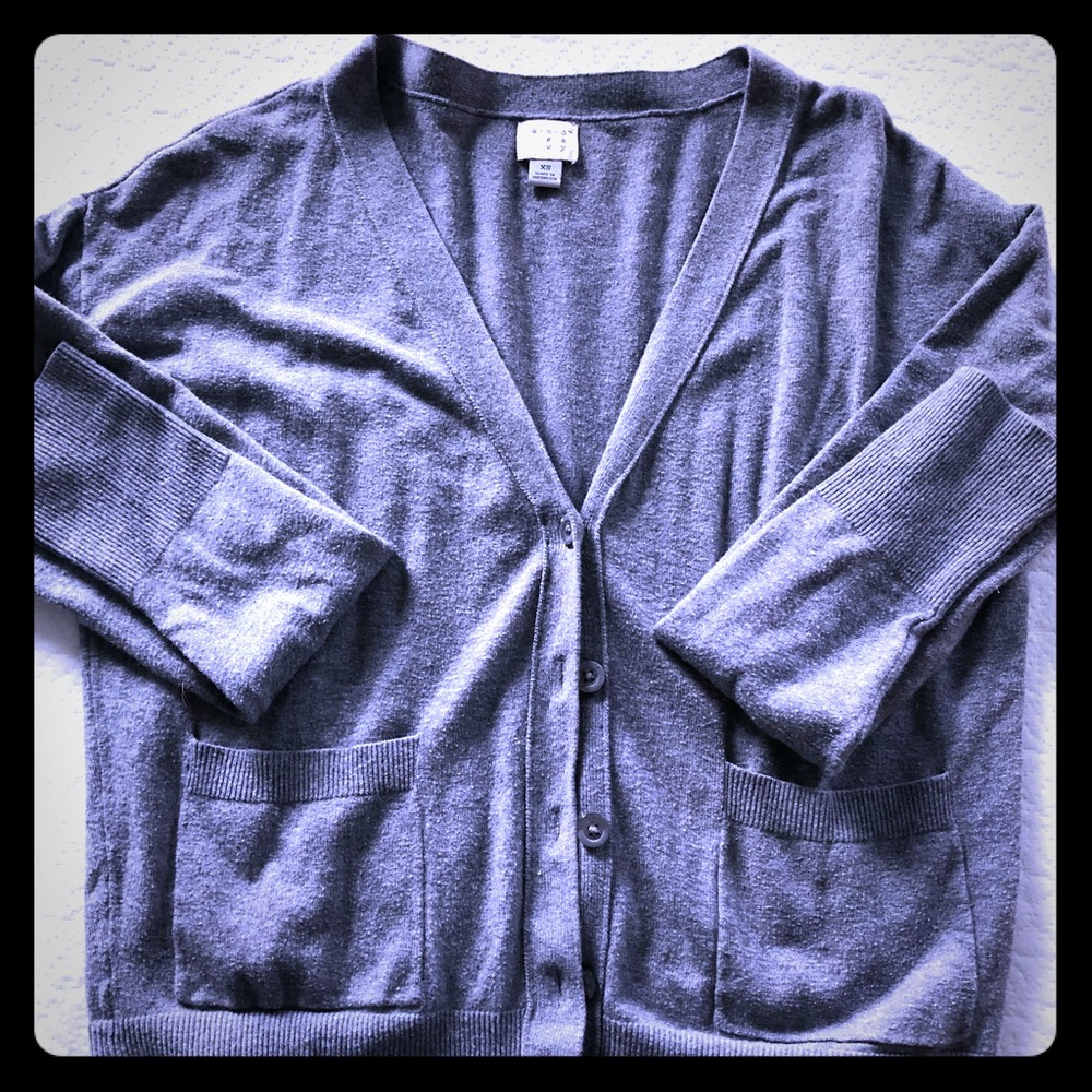 Gray cardigan